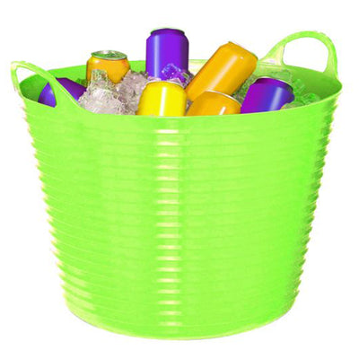 Little Giant 11 Gallon Heavy Duty Farm Bucket Poly/Rubber Flex Tub with Handles - VMInnovations