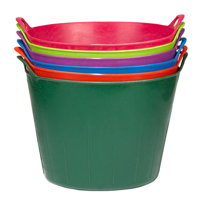 Little Giant 11 Gallon Heavy Duty Farm Bucket Poly/Rubber Flex Tub with Handles