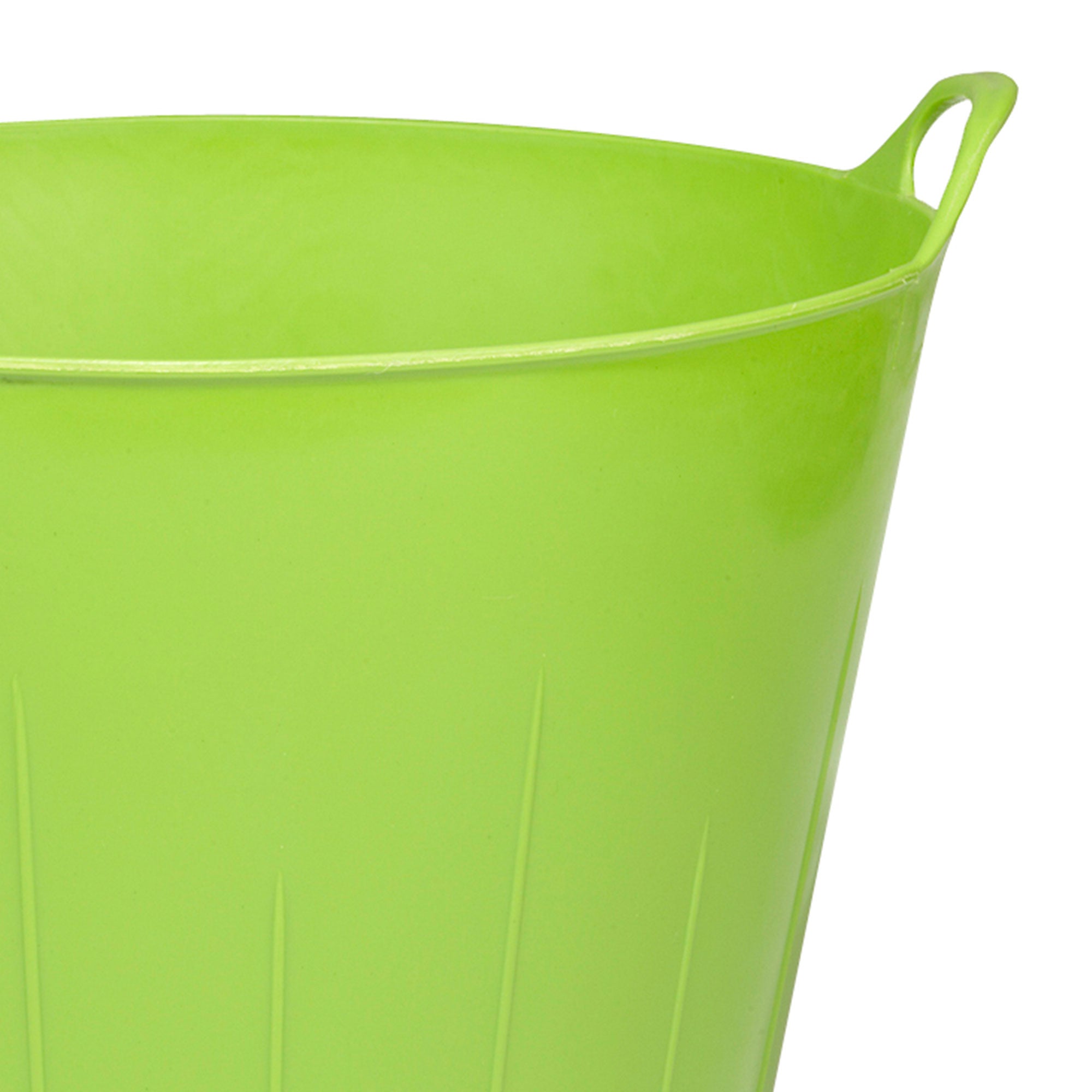 Little Giant 11 Gallon Heavy Duty Farm Bucket Poly/Rubber Flex Tub with Handles - VMInnovations