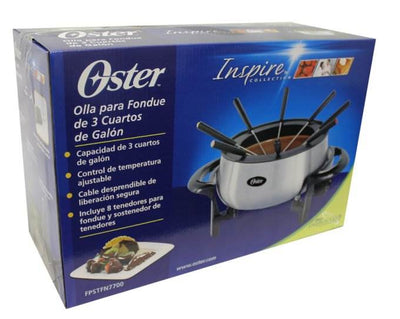 OSTER FPSTFN7700 3 Quart Fondue Pot Adjustable Temperature w/8 Forks