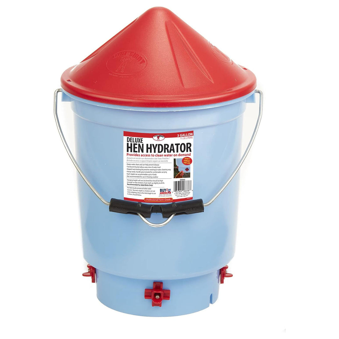 Little Giant 3 Gal Hen Hydrator, Outdoor Chicken Waterer Poultry Water Dispenser