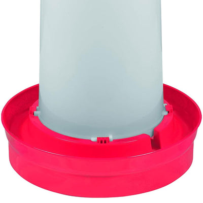 Little Giant Deep Base Poultry Waterer w/ Handle for Chickens & Birds, 3 Gal Red - VMInnovations