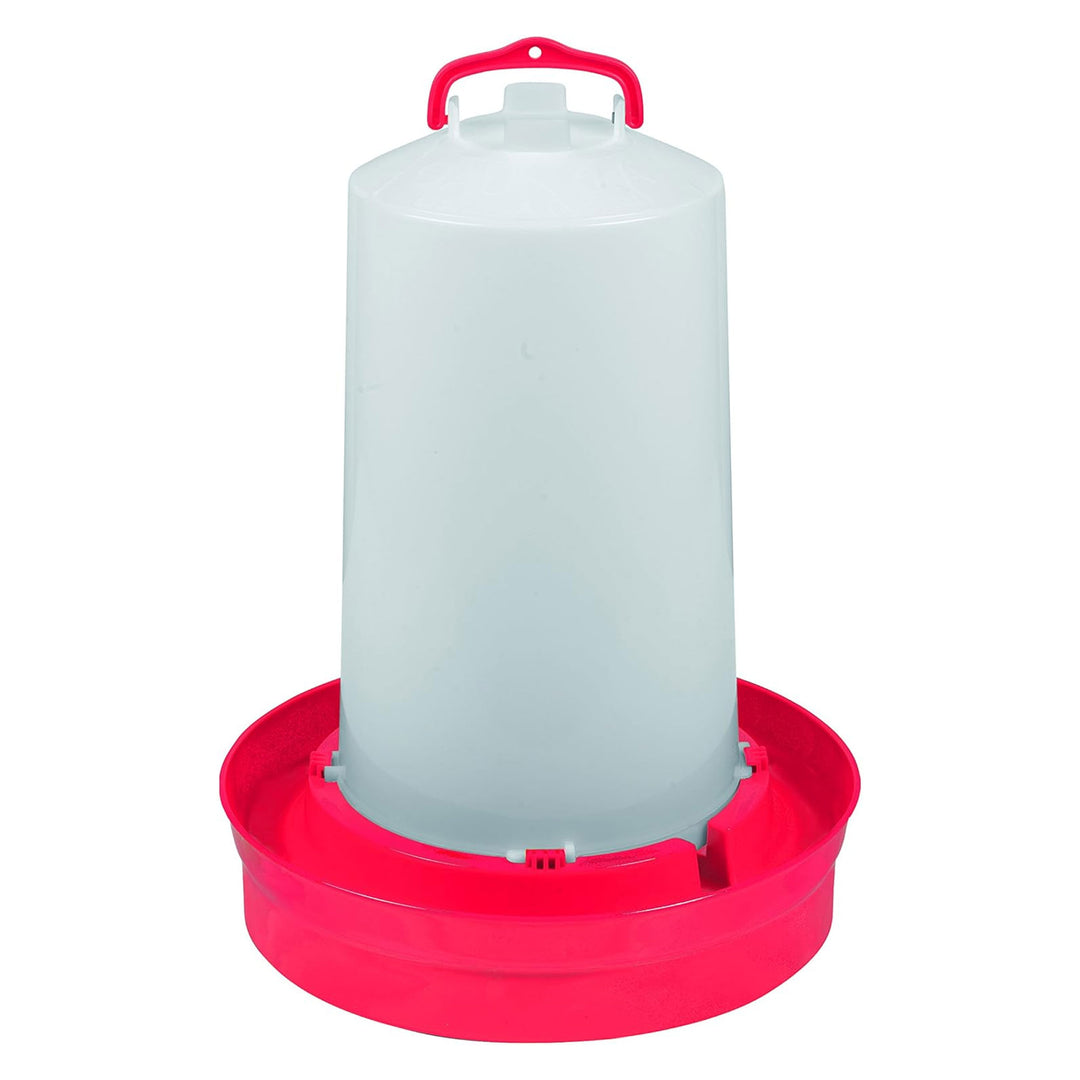 Little Giant Poultry Waterer w/ Handle for Chickens & Birds, 3Gal Red (Open Box)