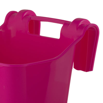 Little Giant 12 Quart Mountable Livestock Pet Hook Over Bucket Feeder, Hot Pink - VMInnovations