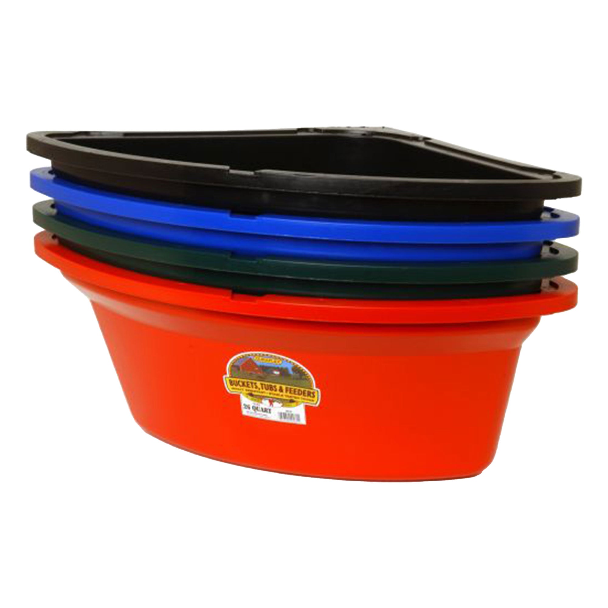 Little Giant 26qt Plastic Hanging Corner Livestock Feeder Bucket, Green (Used) - VMInnovations