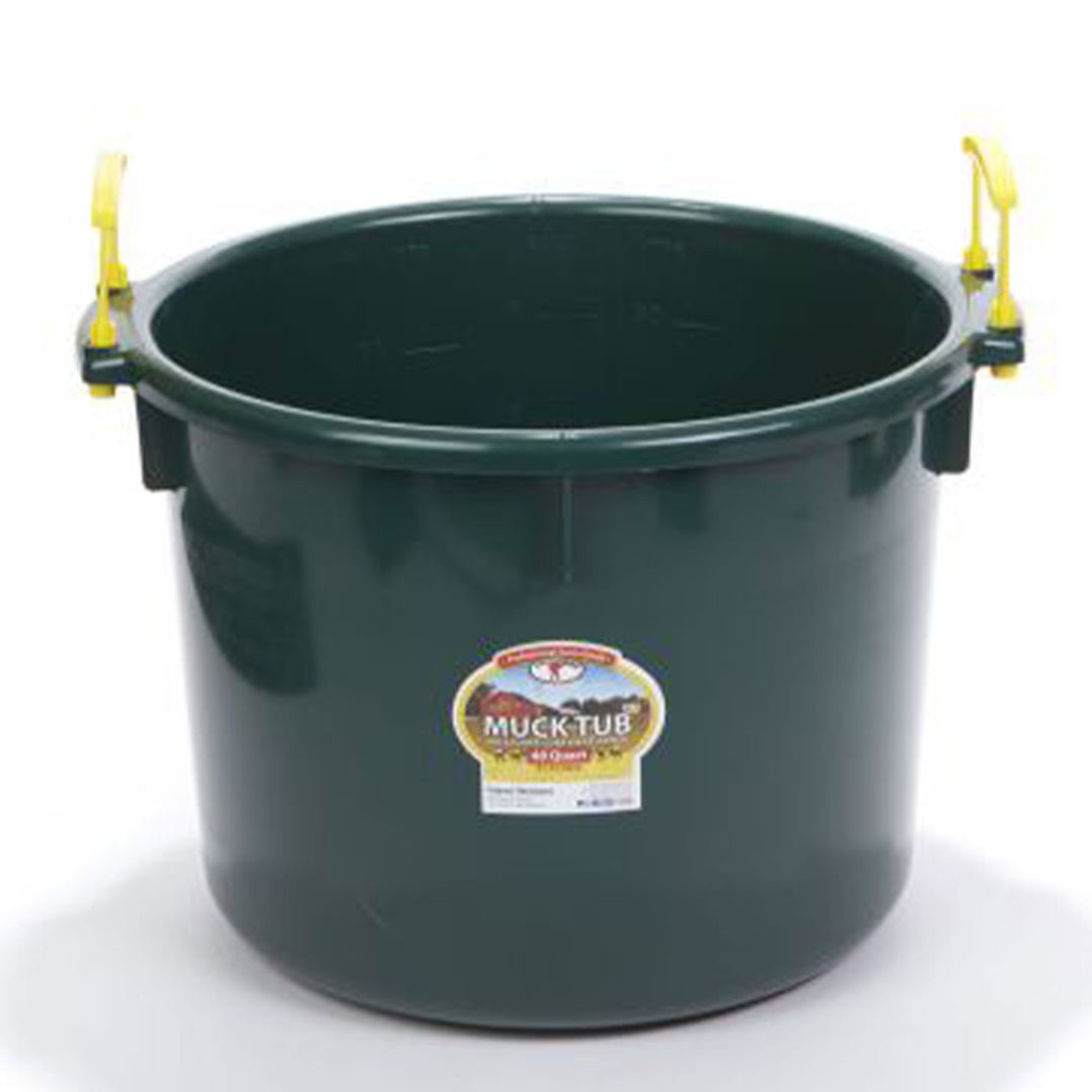 Little Giant 40 Quart Durable and Versatile Utility Muck Tub w/Handles, Green