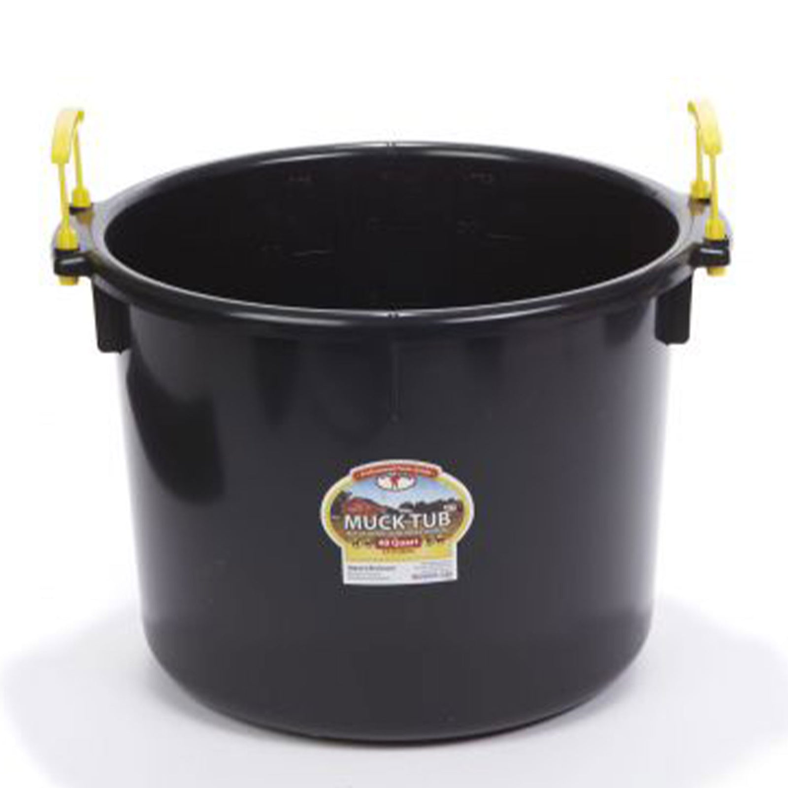Little Giant 40 Quart Durable and Versatile Utility Muck Tub w/Handles, Black - VMInnovations