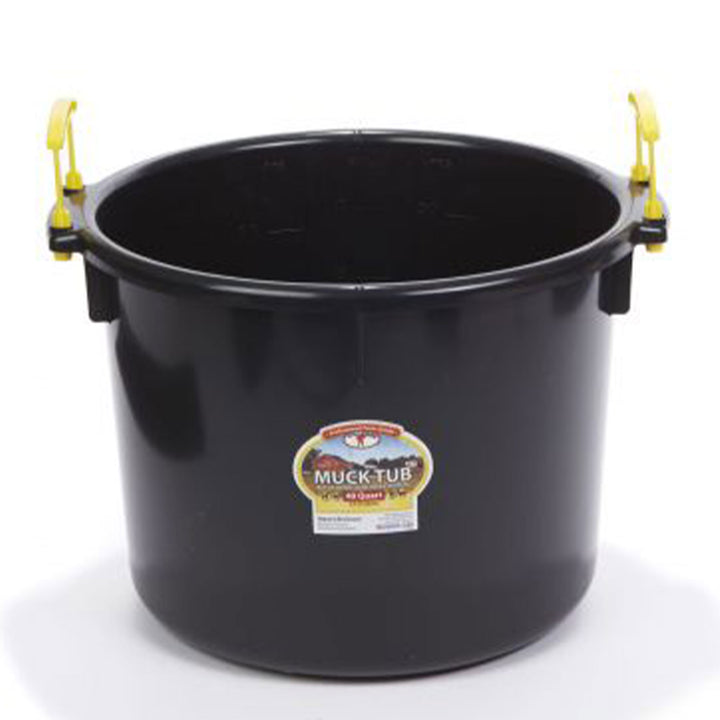 Little Giant 40qt Durable and Versatile Utility Muck Tub w/Handles, Black (Used)
