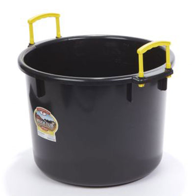 Little Giant 40 Quart Durable and Versatile Utility Muck Tub w/Handles, Black