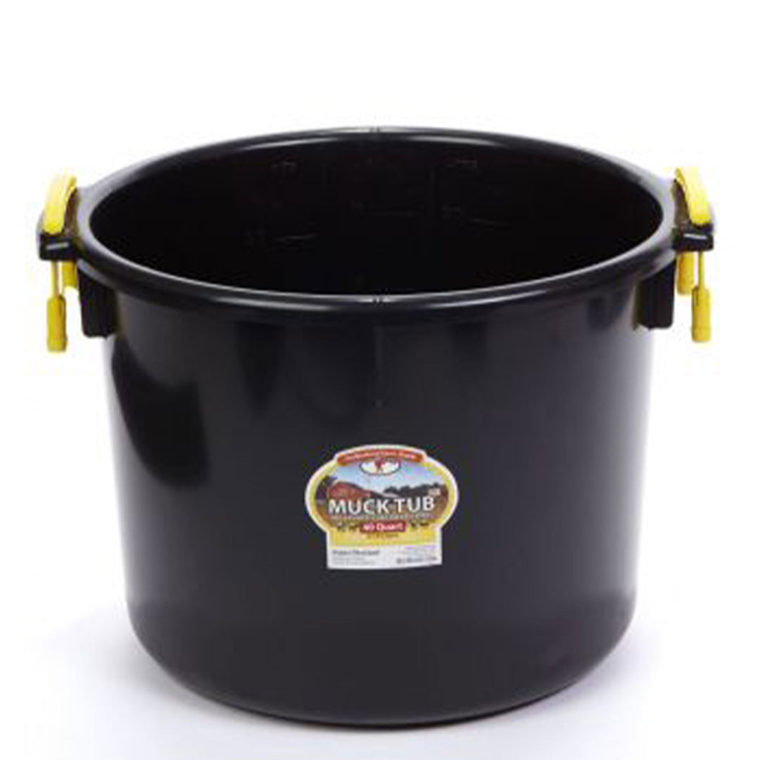 Little Giant 40qt Durable & Versatil Muck Tub w/Handles, Black (Open Box)