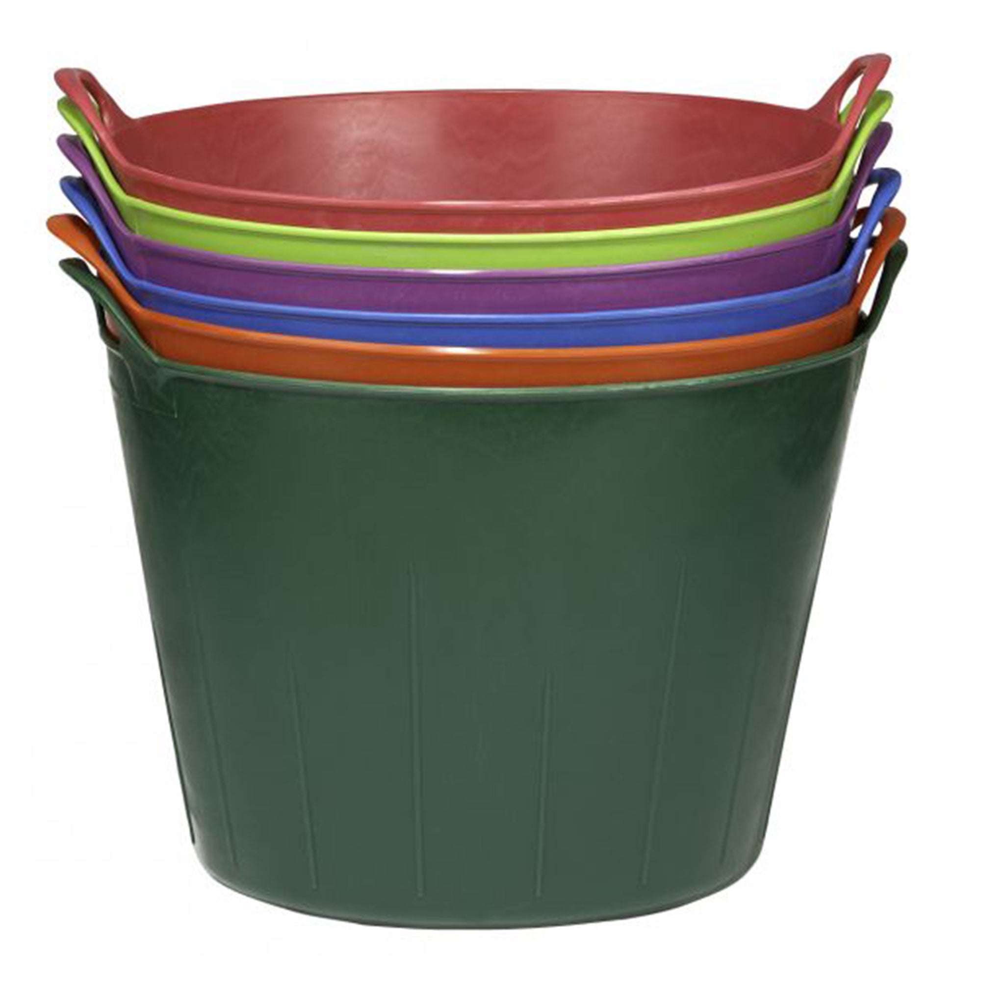 Little Giant 11 Gallon Farm Bucket Poly/Rubber Flex Tub with Handles (Open Box) - VMInnovations
