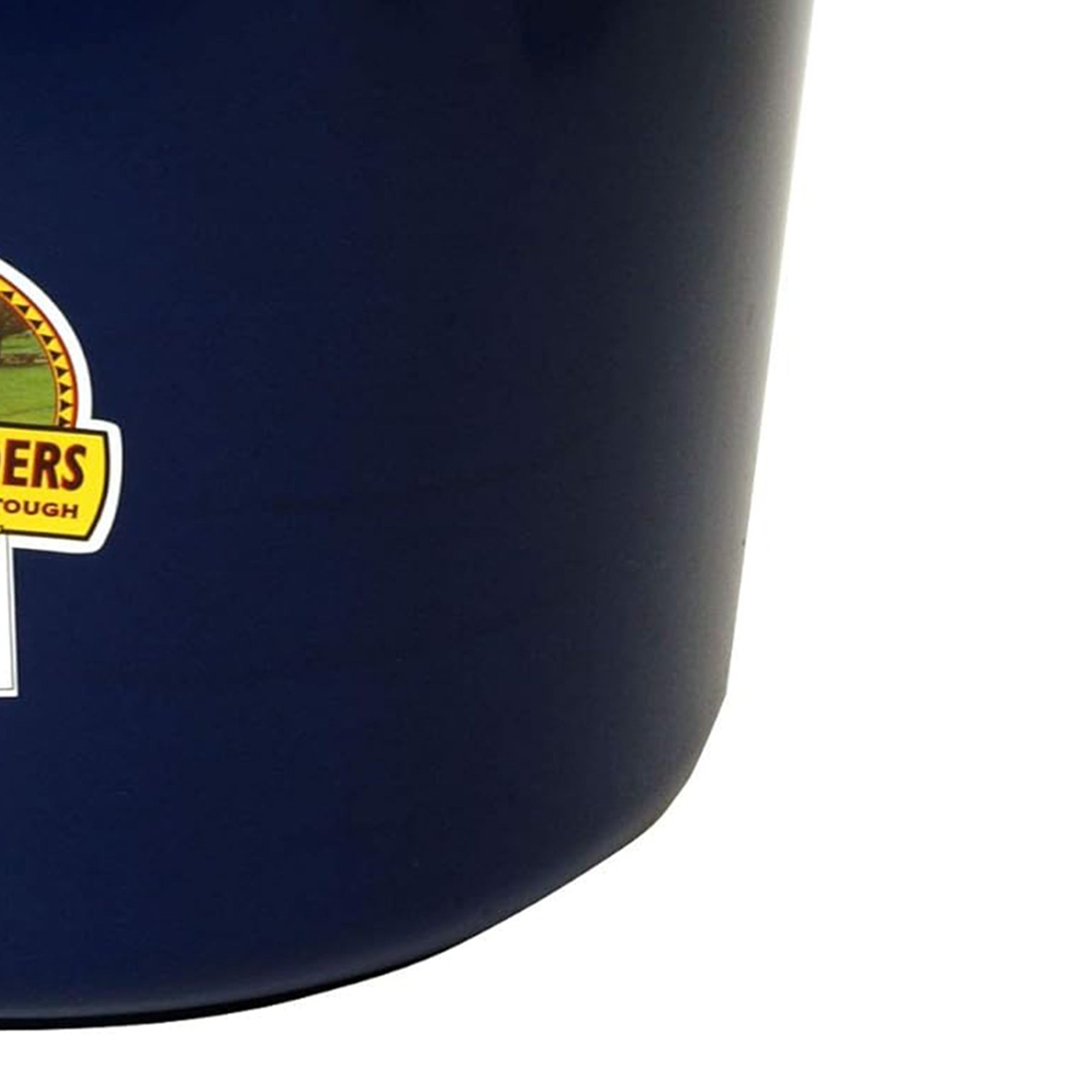 Little Giant Flat Back Plastic Animal Feed Bucket, Metal Handle, 20 Qt, Navy - VMInnovations