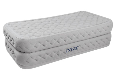 INTEX Twin Supreme Air Flow Bed Raised Airbed Mattress & Pump (Open Box)