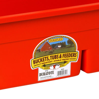 Little Giant DuraTote Plastic Box Organizer w/2 Compartments & Grip Handle, Red - VMInnovations