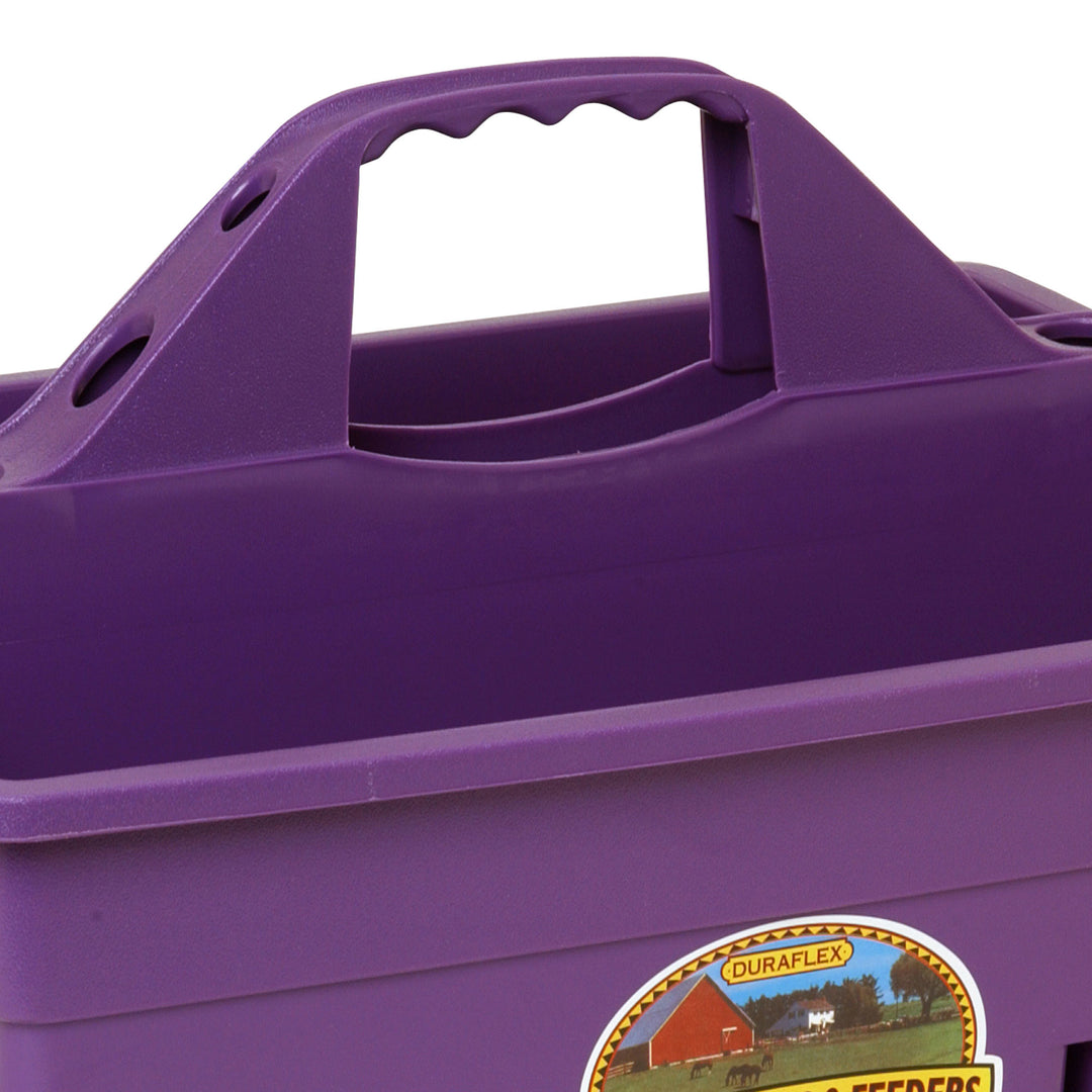 Little Giant DuraTote Plastic Box Organizer w/2 Compartments & Handle, Purple