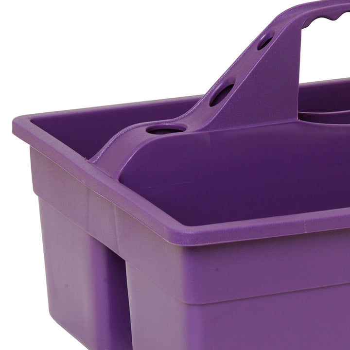 Little Giant Plastic Box Organizer w/2 Compartments & Handle, Purple (Open Box)