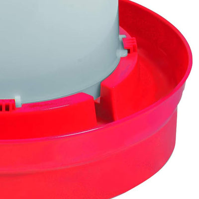 Little Giant Deep Base Poultry Waterer w/ Handle, Chickens & Birds, 1 Gal, Red