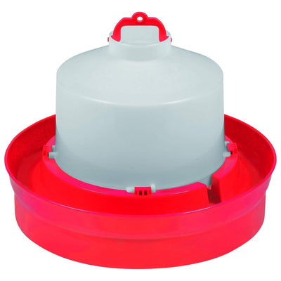 Little Giant Deep Base Poultry Waterer w/ Handle, Chickens & Birds, 1 Gal, Red