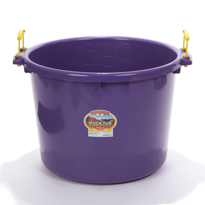 Little Giant 70 Quart Durable and Versatile Utility Muck Tub w/Handles, Purple - VMInnovations