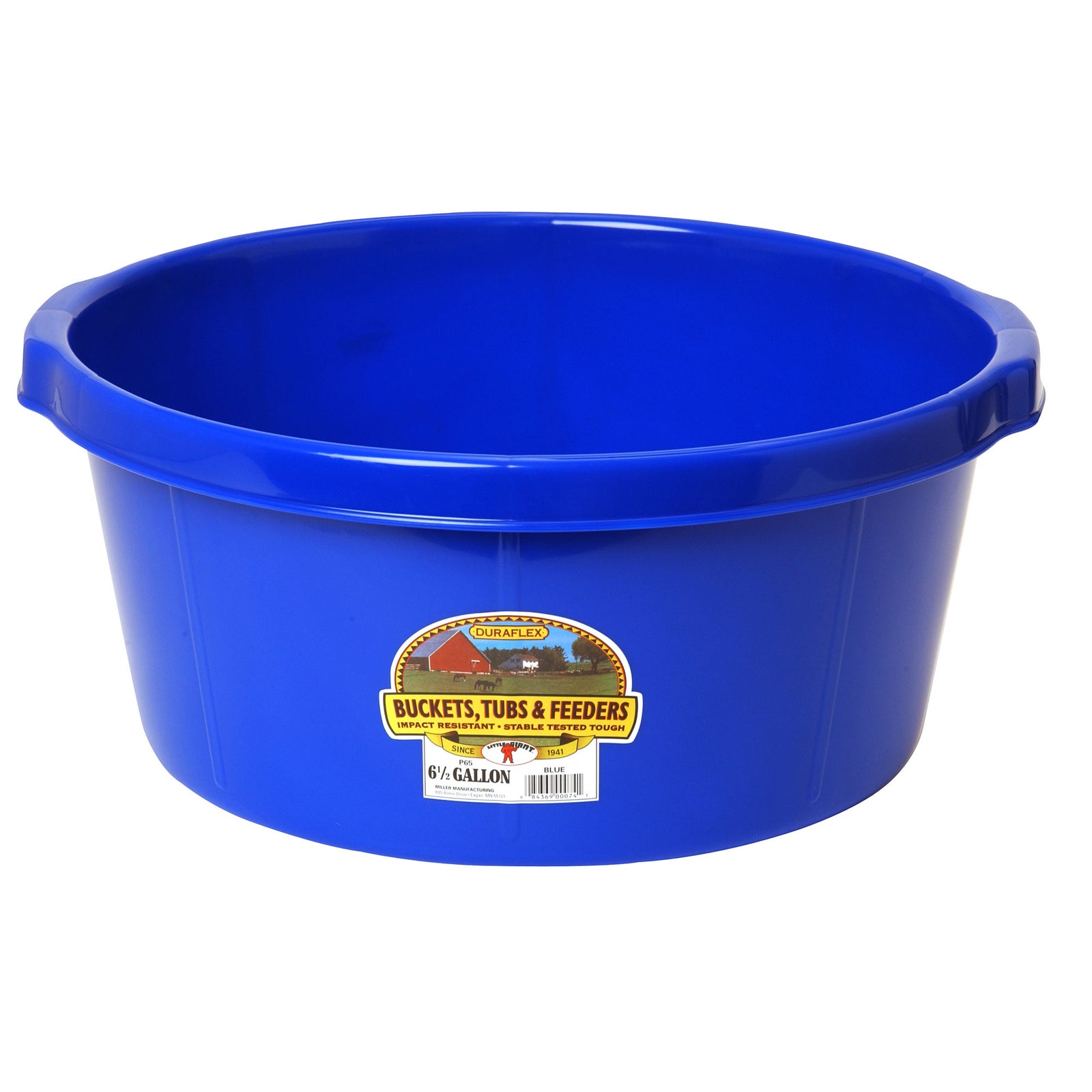 Little Giant 6.5 Gal All Purpose Plastic Pond Tub w/Hand Grips, Blue(Open Box) - VMInnovations