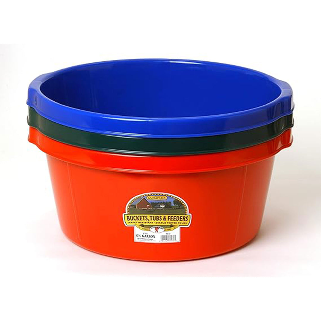 Little Giant 6.5 Gal All Purpose Plastic Pond Tub w/Hand Grips, Blue(Open Box) - VMInnovations