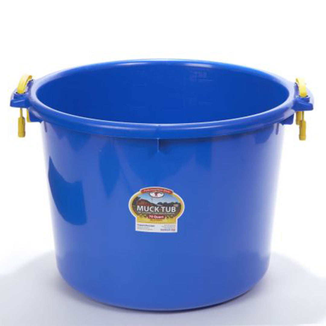 Little Giant 70 Quart Durable and Versatile Utility Muck Tub w/Handles, Blue - VMInnovations