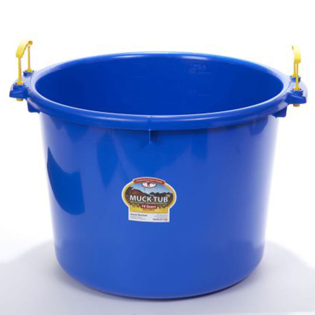Little Giant 70 Quart Durable and Versatile Utility Muck Tub w/Handles, Blue - VMInnovations