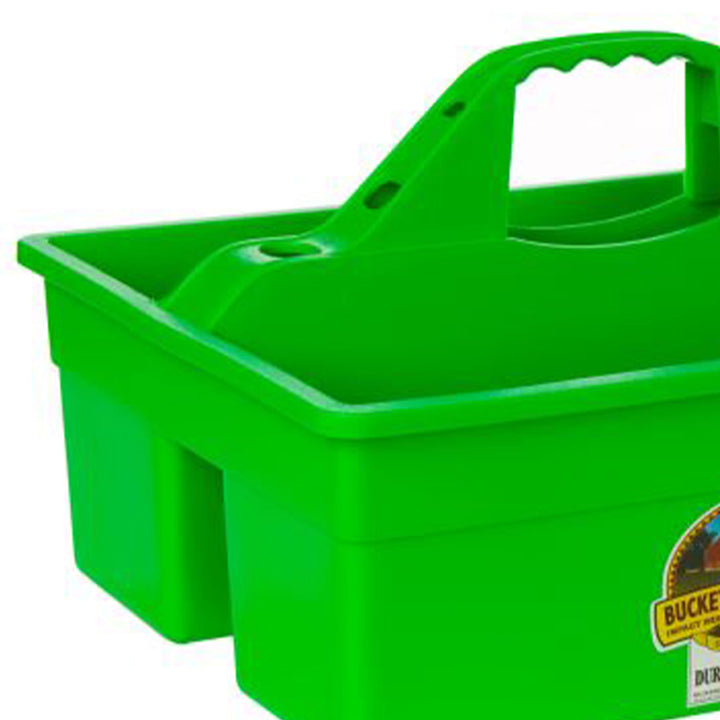 Little Giant DuraTote Plastic Box Organizer w/2 Compartment & Grip Handle, Green