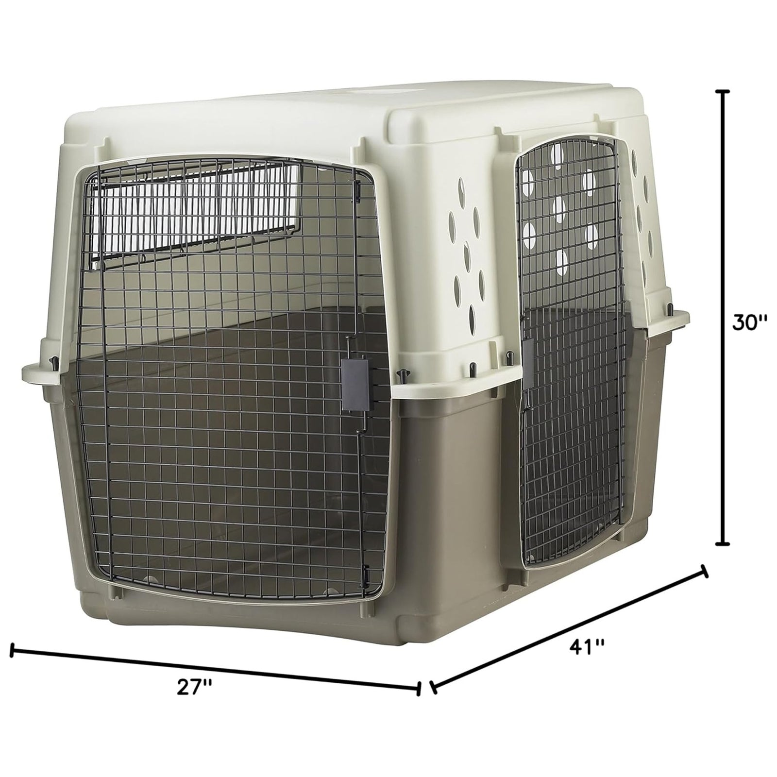 Pet Lodge 2-Door Pet Crate, Airline Approved Dog & Cat Carrier for Travel, XL - VMInnovations