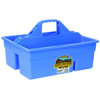 Little Giant DuraTote Plastic Box Organizer w/2 Compartment & Grip Handle, Berry - VMInnovations