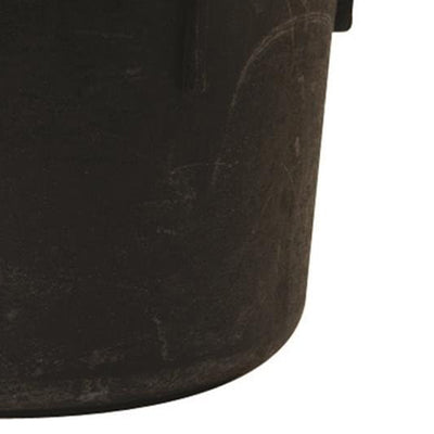 Little Giant Flat Rubber Bucket, 18 Qt Capacity Water Tub with Handle, Black - VMInnovations