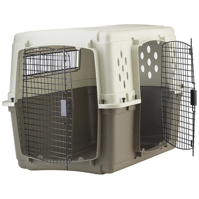 Pet Lodge 2-Door Pet Crate, Airline Approved Dog & Cat Carrier for Travel, Large - VMInnovations