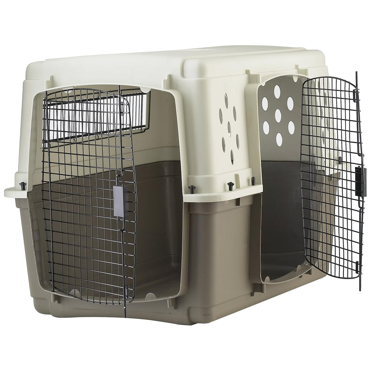 Pet Lodge 2-Door Pet Crate, Airline Approved Dog & Cat Carrier for Travel, Large (Open Box)