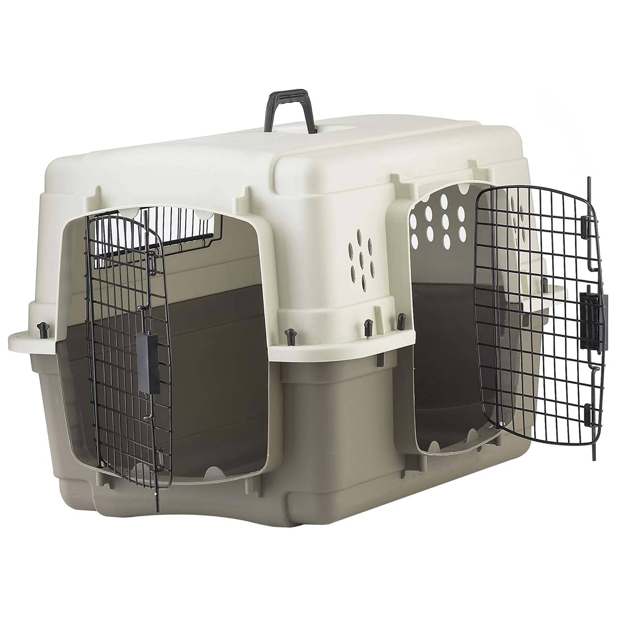 Pet Lodge 2-Door Pet Crate, Airline Approved Dog & Cat Carrier for Travel, Small - VMInnovations