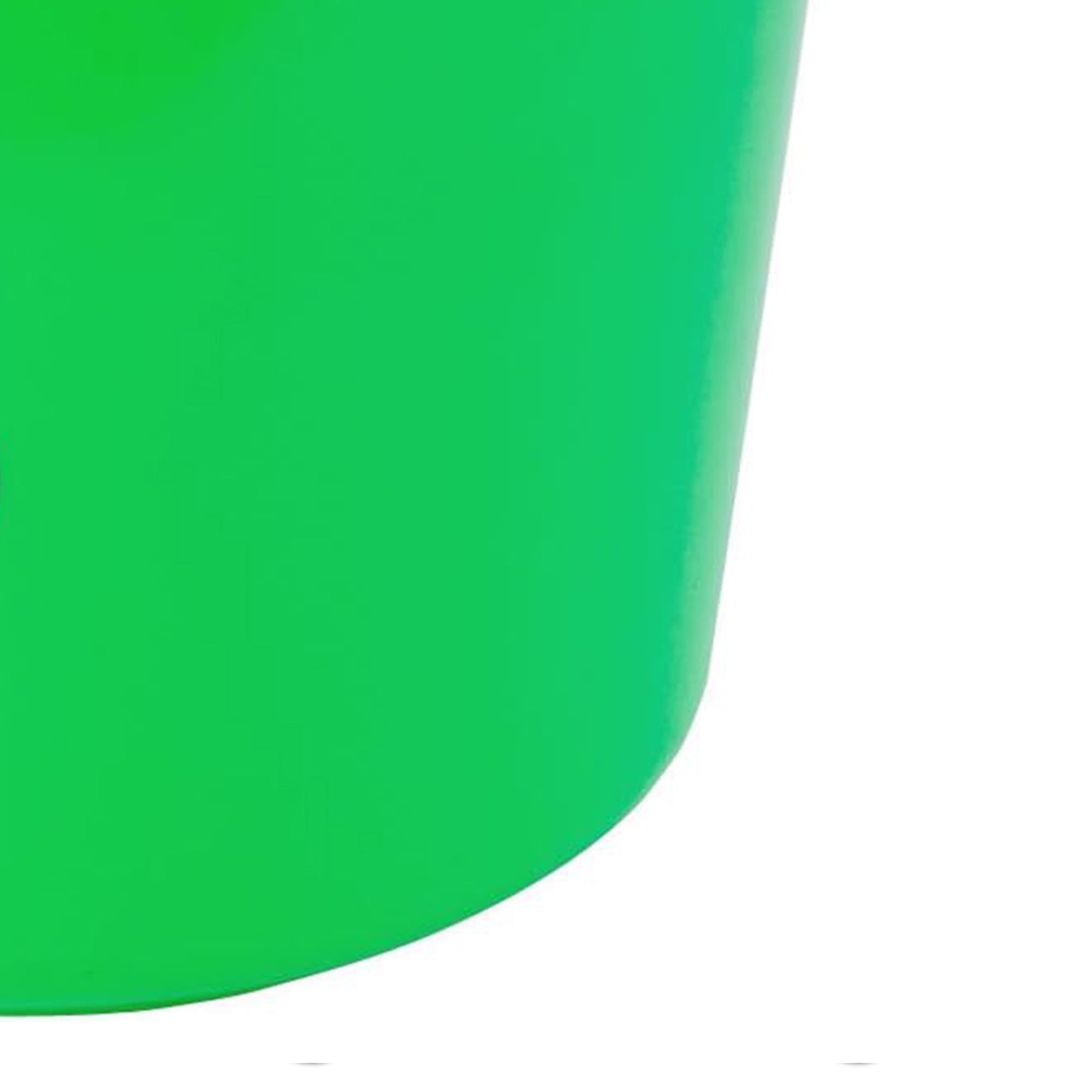Little Giant Flat Back Plastic Animal Feed Bucket, Metal Handle, 20 Qt, Lime - VMInnovations