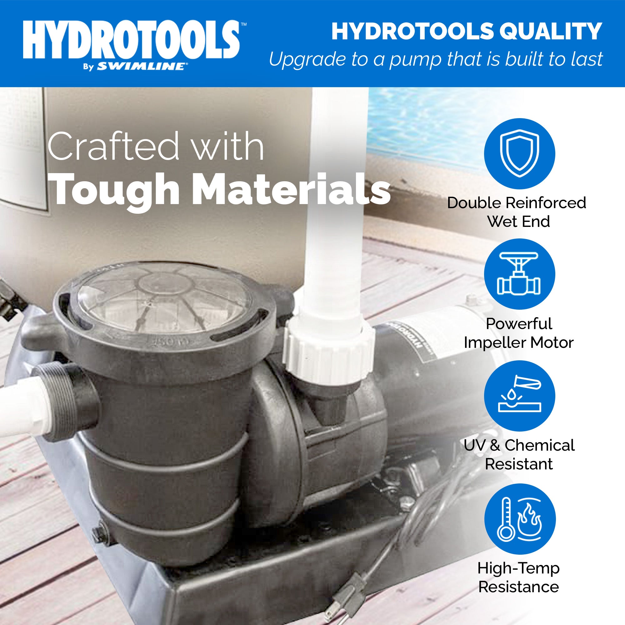 Swimline Hydro Flo 0.75HP 3,720 GPH 3,450 RPM Vertical Discharge Pump (Open Box) - VMInnovations