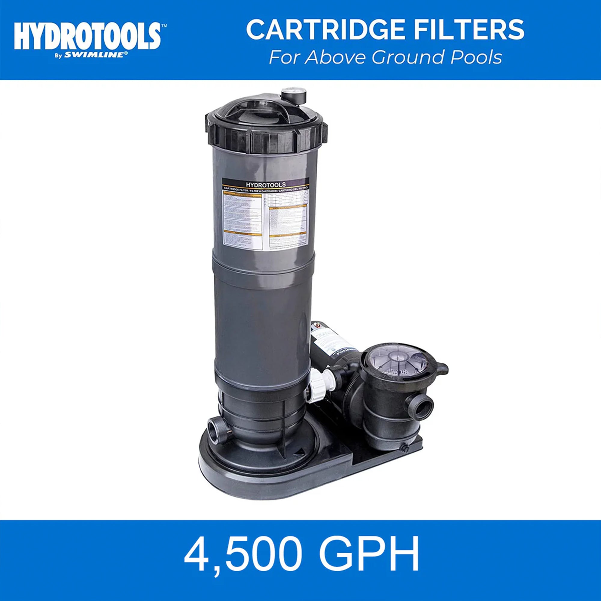 Swimline Cartridge Filter 70 Sq Ft Sure Flo AG Pool w/Pump & Cover (For Parts) - VMInnovations