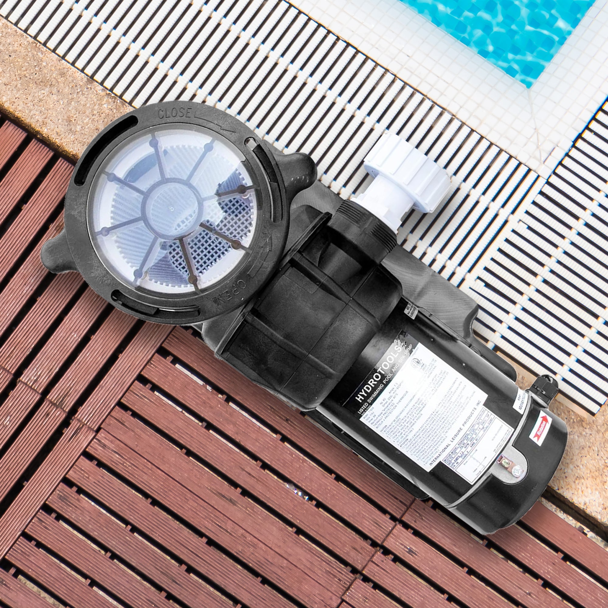 Swimline HydroTools Hydro Flo 0.75HP 3720 GPH 3450 RPM Discharge Pump(For Parts) - VMInnovations