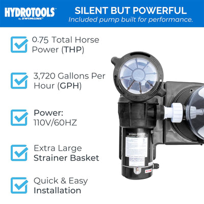 Swimline 50 Sq Ft Cartridge Pool Filter System for Above Ground Pools(Open Box) - VMInnovations