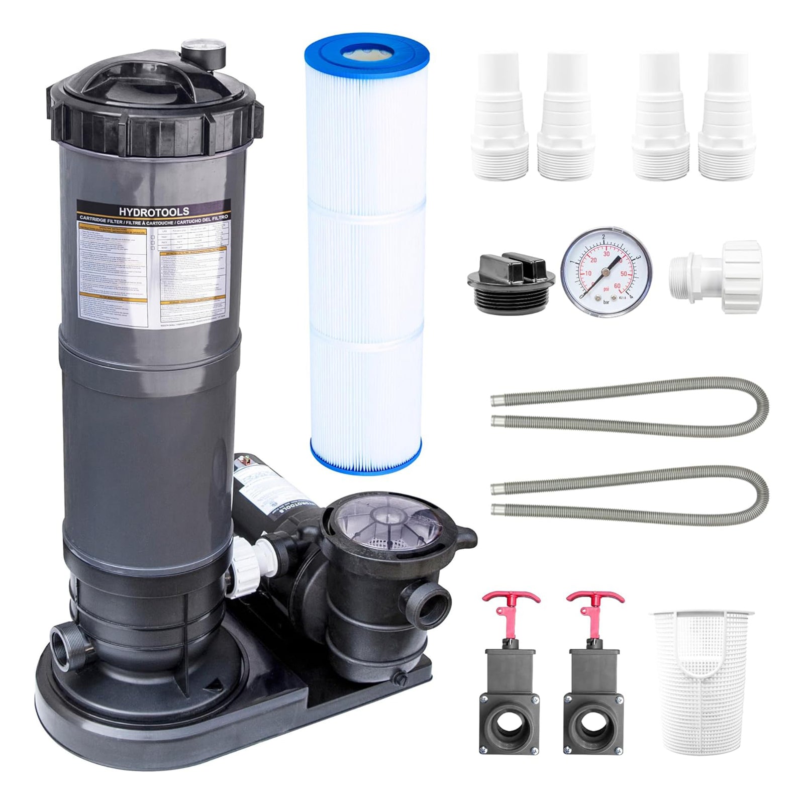 Swimline HYDROTOOLS 50 Sq Ft Cartridge Pool Filter System for Above Ground Pools - VMInnovations