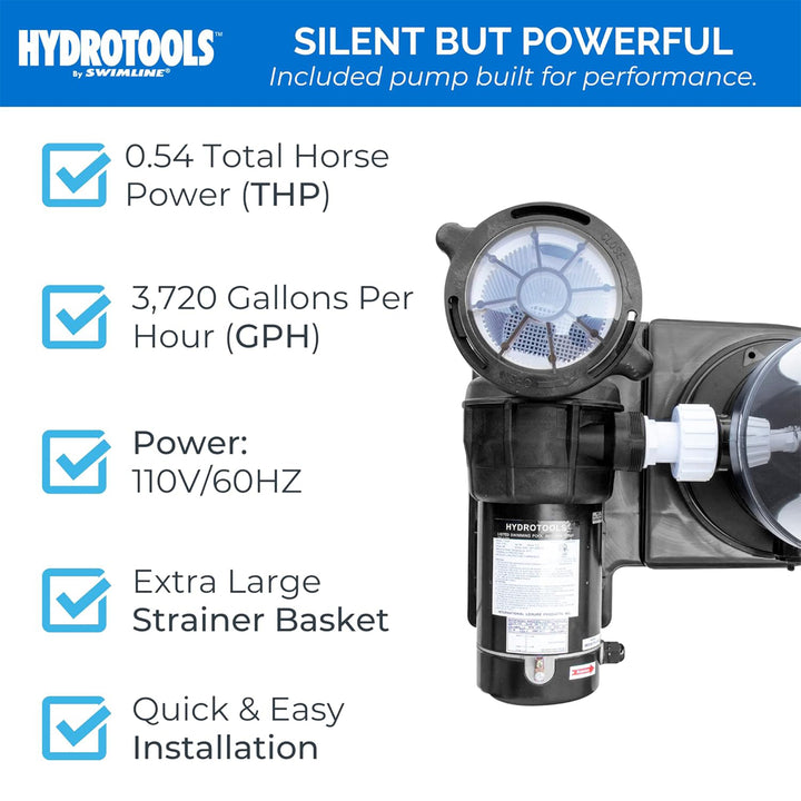 Swimline 50 Sq Ft Cartridge Pool Filter System for Above Ground Pools(Open Box) - VMInnovations