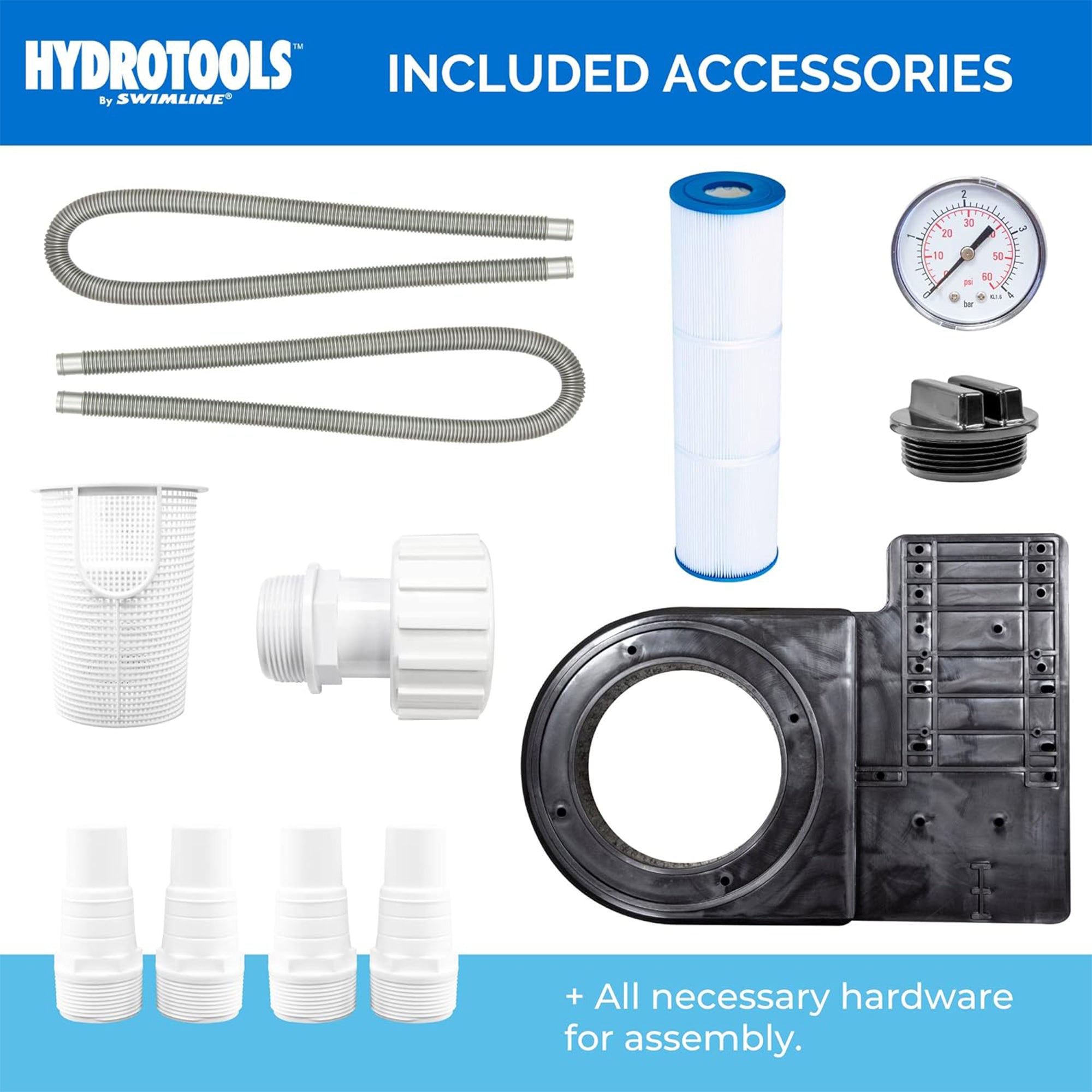 Swimline HYDROTOOLS 50 Sq Ft Cartridge Filter System & 50 Sq Ft Cartridge Filter - VMInnovations