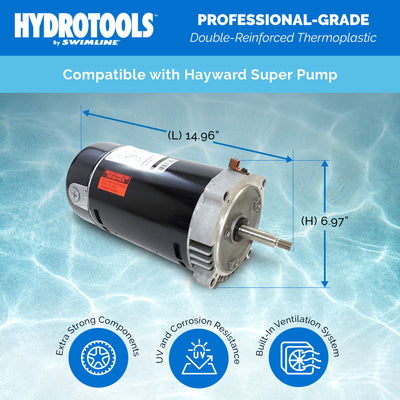 Swimline Hydrotools 75015 1.5 HP Replacement Pool Pump Motor for Inground Pumps - VMInnovations