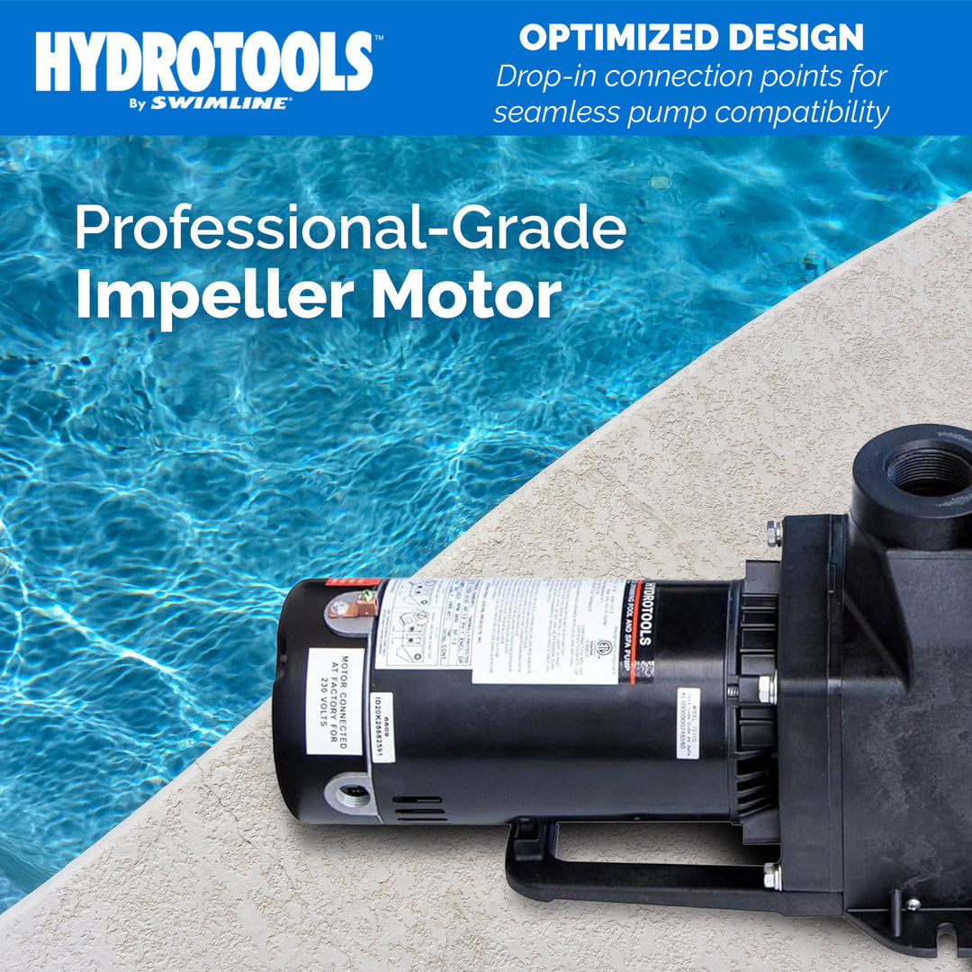 Swimline Hydrotools 75015 1.5 HP Replacement Pool Pump Motor for Inground Pumps
