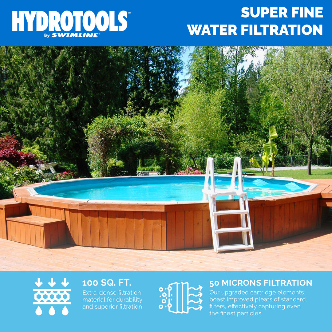 Swimline 100 Sq Ft Replacement Cartridge Element with 50 Microns for Pool Use