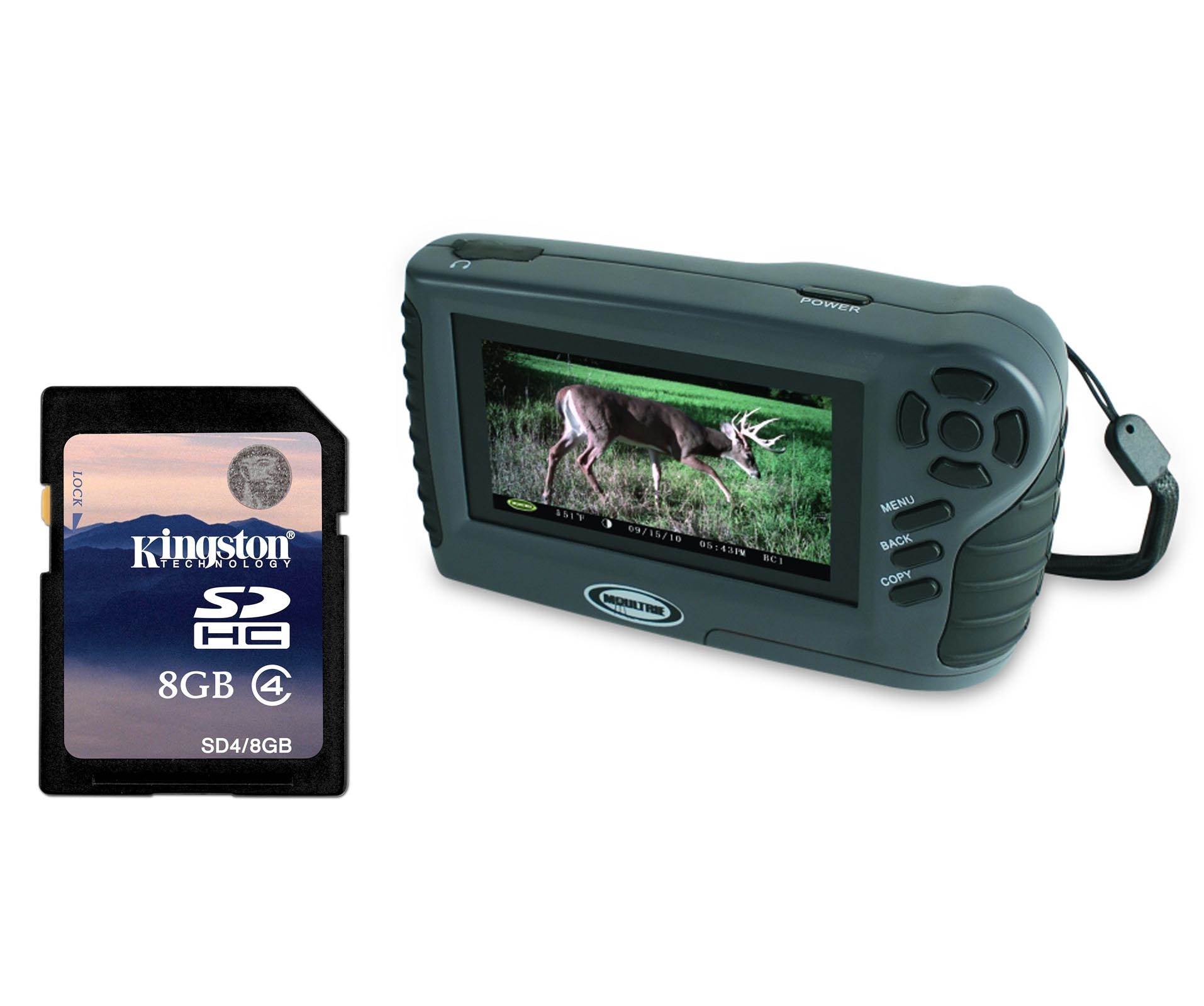 MOULTRIE VWR-11 Game Camera 4.3" Hand-Held Picture & Video Viewer + 8GB SD Card