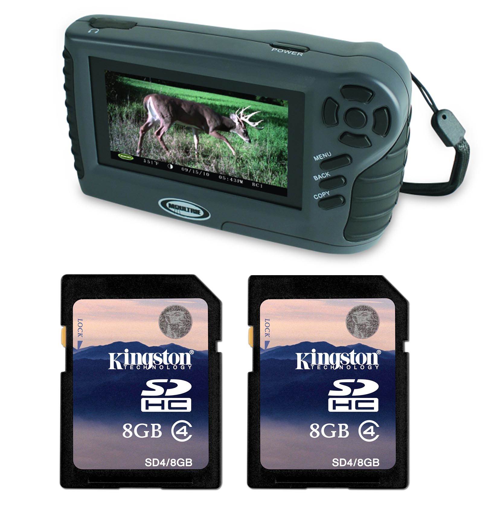MOULTRIE VWR-11 Game Camera 4.3" Hand-Held Picture & Video Viewer + 2 SD Cards