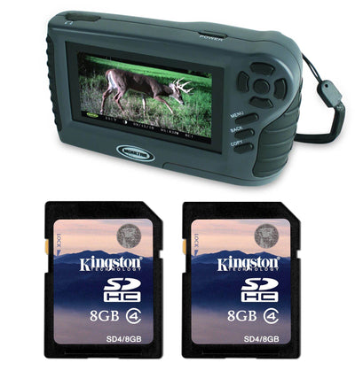 MOULTRIE VWR-11 Game Camera 4.3" Hand-Held Picture & Video Viewer + 2 SD Cards