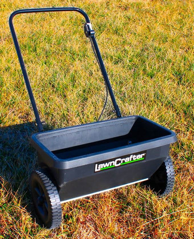 LawnCrafter by Agri-Fab 45-0412 70 Pound Push Drop Spreader Fertilizer/Seed-Used