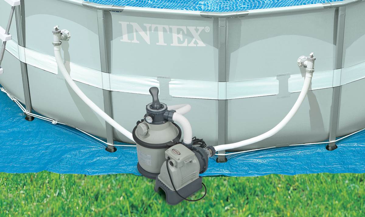 INTEX 1200 GPH Krystal Clear Sand Pool Filter Pump Set 110-120 Volt (Open Box)